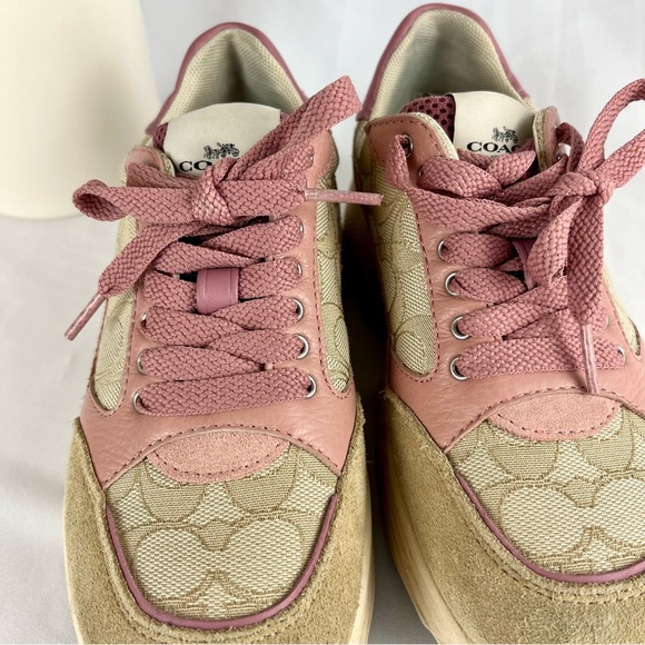 COACH Tech Runner Monogram and Pink Women's Shoe Size 5 - Picture 14 of 14